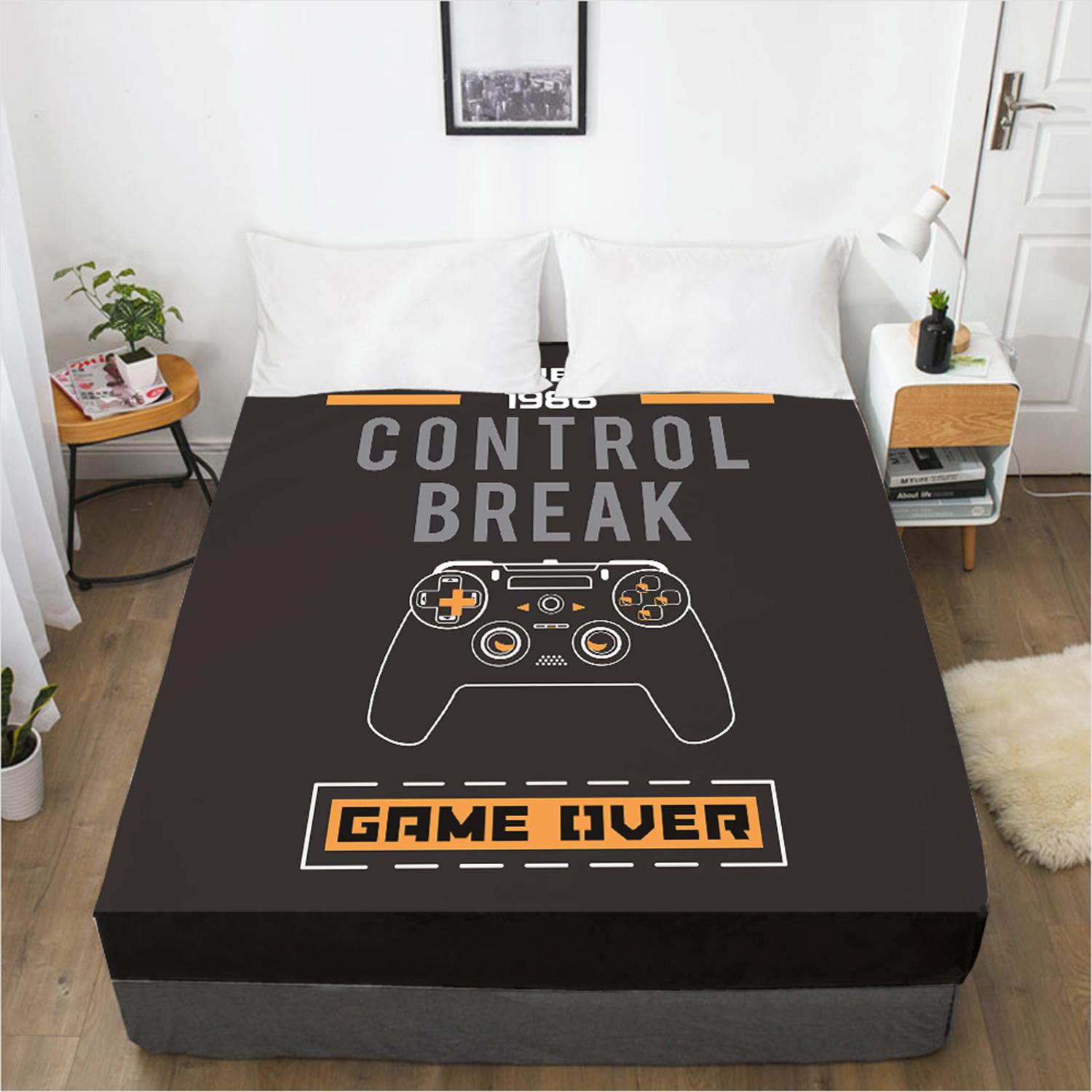 

Простыня с рисунком игрового контроллера, высококачественная 3D-печатная простыня, чехол для матраса, простыня, домашний текстиль, постельное белье, один предмет 120x200 3pcs