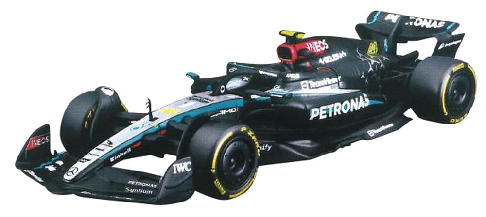 Bburago 1/43 Scale Mercedes-AMG Petronas F1 Team W15 (2024) E-Performance No. 44 L. Hamilton (Window Box) Finished Model BUR38208H