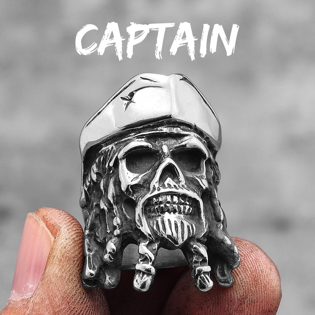 

Пираты Карибского моря Капитан Джек Мужские Кольца Из Нержавеющей Стали Панк для Мужчин Бойфренд Байкер Ювелирные Изделия Творческий Подарок 7