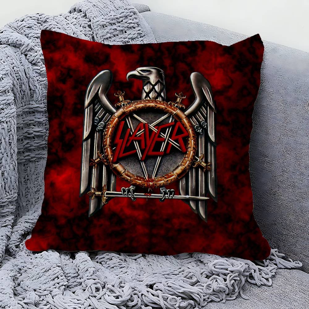 S-Slayer Heavy Metal Band Pillow Cover For Bedroom Room And Living Room Sofa Decorative Cushion Cover
