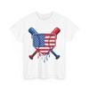 Baseball Drip Boys Ice Cream Patriotic American Flag T-Shirt