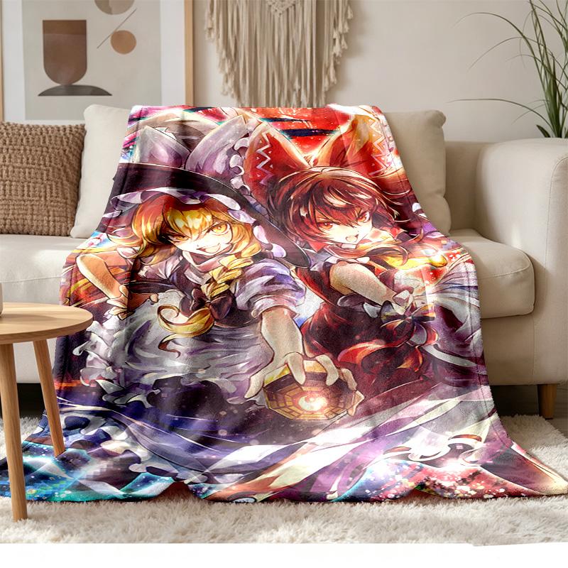 Touhou Project Soft and comfortable flannel Suitable for sofas living rooms outdoor camping travel and also makes a great anniversary gift