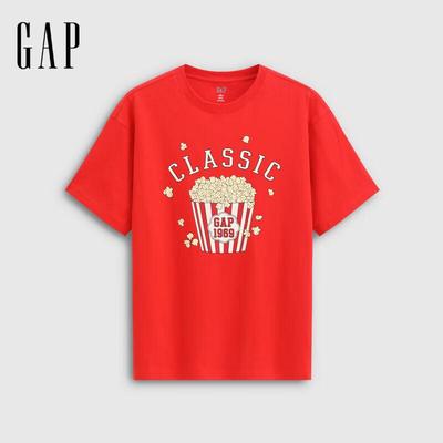 Gap Unisex 2026 Spring Pure Cotton Logo Print Loose T-Shirt 868209