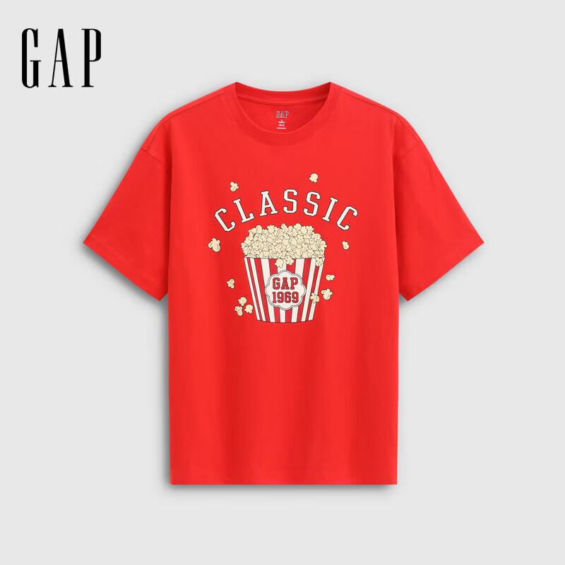 GAP Unisex 2026 Spring Pure Cotton Logo Print Loose T-Shirt 868209 165/84A