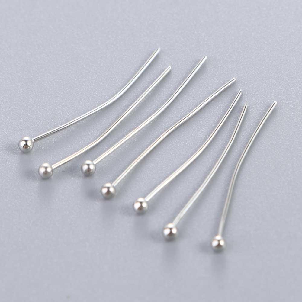 Color 100Pcs/Lot Accessories DIY 20 25 30mm Beads Head Pins Jewelry Findings Earring Making T-pins