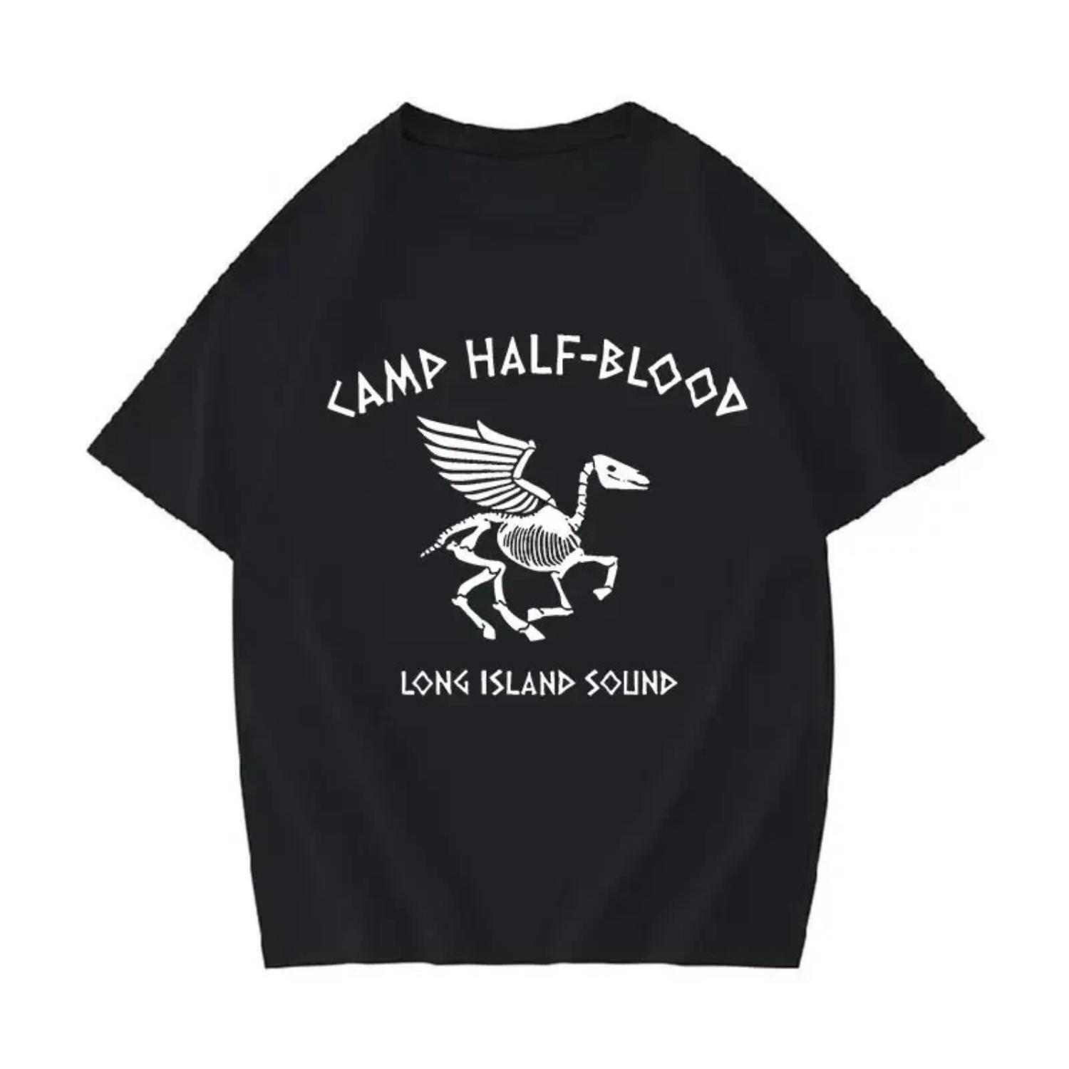 

Camp Half-Blood Long Island Voice Skull Percy Jackson T-shirt Women s Retro Casual T-shirt Gothic Streetwear Women Clothing Y2K XXXXXL чорний