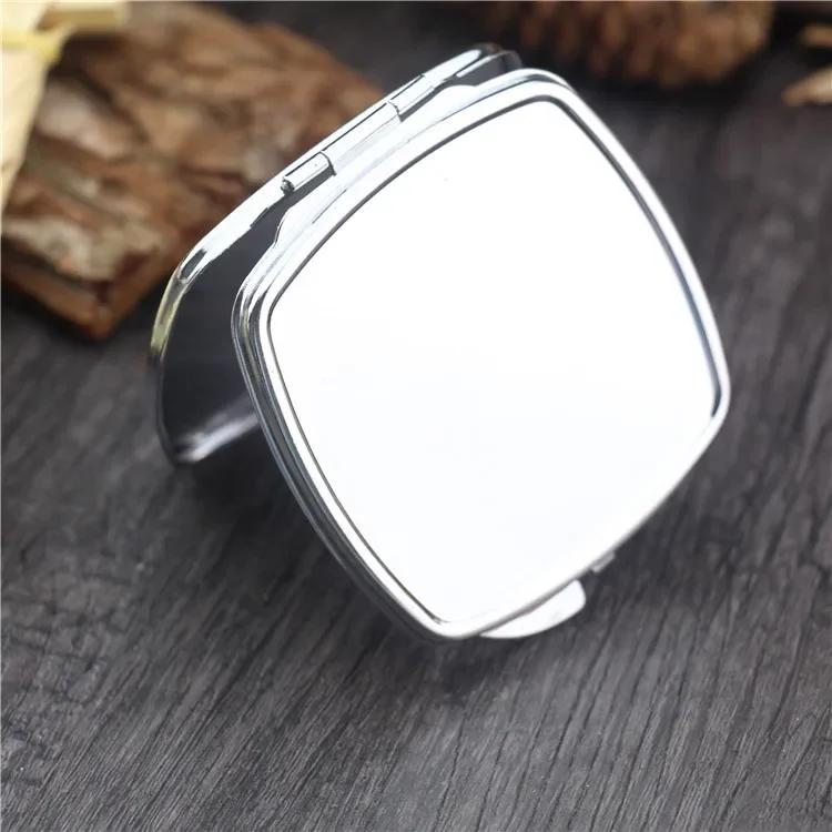 Mini Makeup Mirror Portable Pocket Round Square Heart Makeup Mirror Double-Sided Folding Cosmetic Mirror Female Gifts