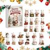 Cute Bunny Pendant Decorations 2026 Advent Calendar, 24 Days Acrylic Rabbit Ornaments Christmas Countdown Kids Calendar 2D Flat Animal Pendants