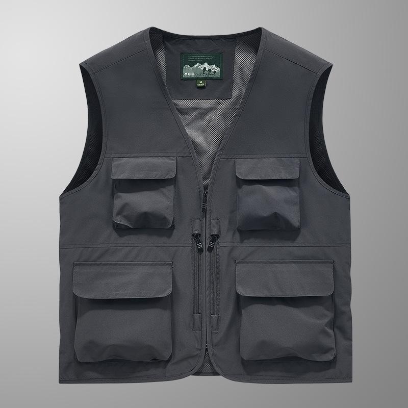 New Vest Workwear Multi-pocket Vest Men's Thin Outdoor Vest Outdoor Sports Vest Vest Vest