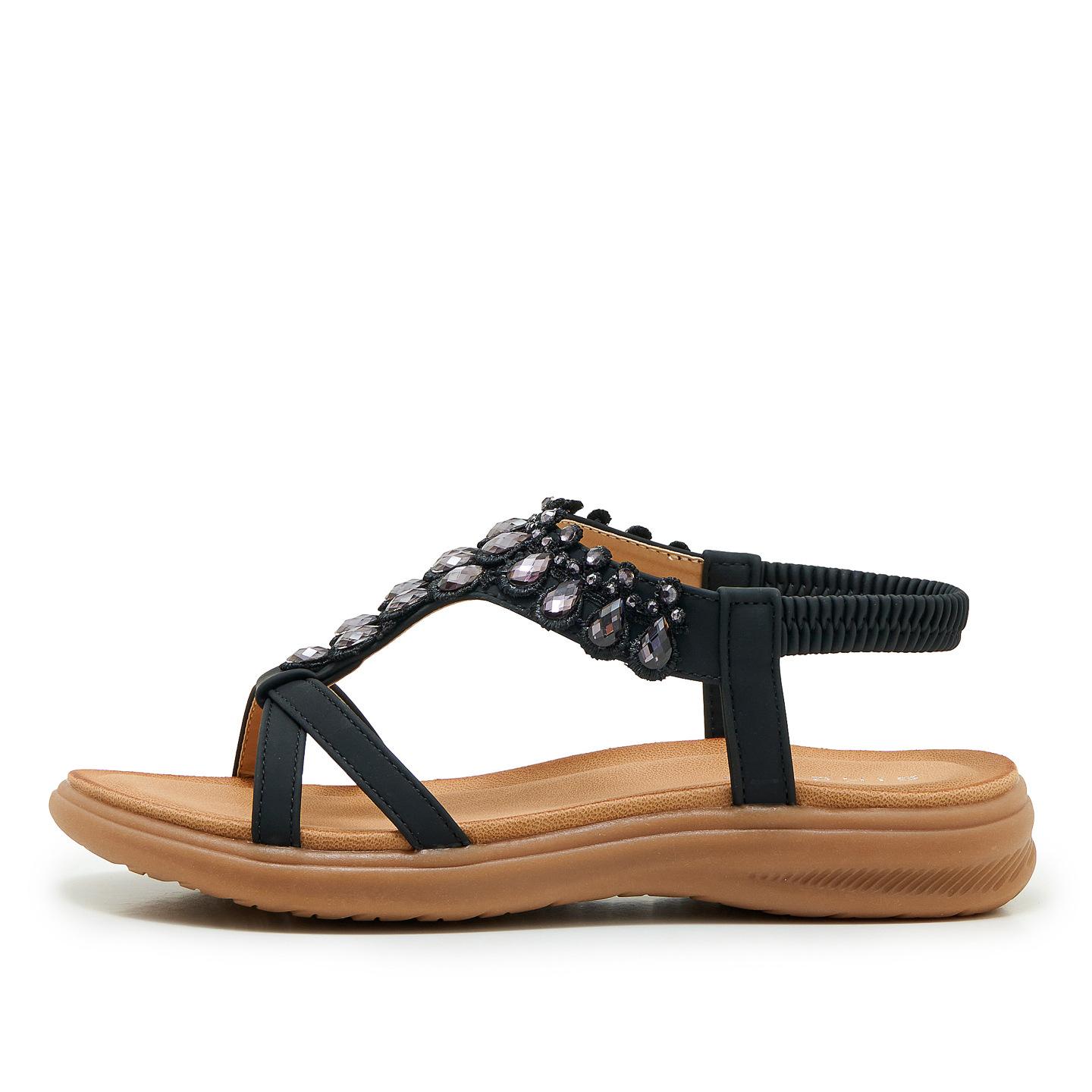 

Plus Size Shoes for Women 36-42 Summer Fashion 2026 Women White Black Apricot Platform Wedge Comfortable Beach Sandals 36 чёрный