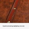 Multi Functional Wooden Chest with Faux Leather Handle Portable Carrying Case Home Decoration Travel Storage Solution