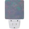 Plug-in LED Night Light Lamp Rainbow Glitter Printing with Dusk to Dawn Sensor 2 Pack for Bedroom, Bathroom, Hallway, Stairways, 0.5W