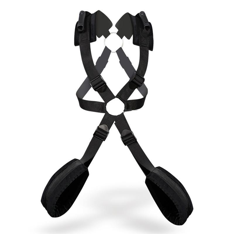 BDSM Sex Swing Set with Bondage Love Slings for Couples Adjustable Strap Adult Sex Toy Soft Plush Padding Mat Sex Restraints Toy