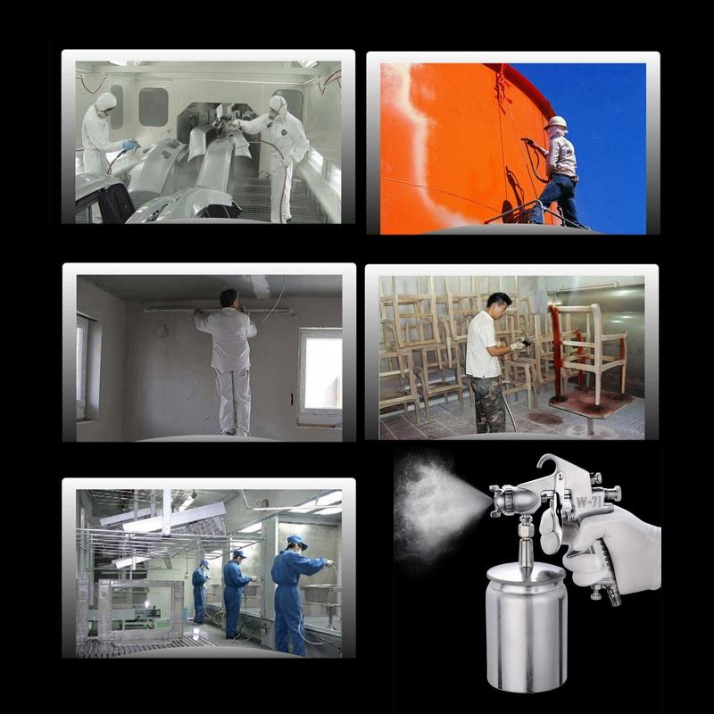 W-71 Pneumatic Spray Gun 1.5mm Caliber Nozzle Paint Sprayer Car / Furniture Spraying Tool Automotive