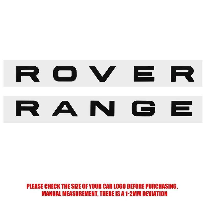Logo 3D in ABS Lettere Emblema Range Rover Distintivo Cofano Auto Adesivo Cofano Per Range Rover Sport L320 L322 Evoque Velar Accessori
