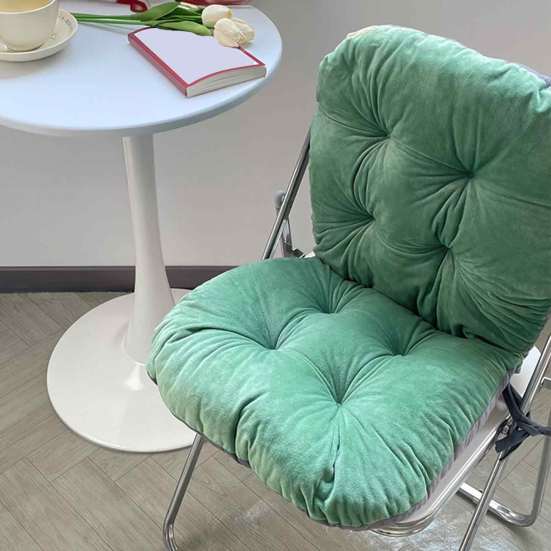 Cuscino Sedile Extra Spesso Cuscino per Sedia con Supporto Lombare, Morbido Supporto per Schiena con Laccetti, Antiscivolo per Ufficio, Sedie da Pranzo e da Gioco