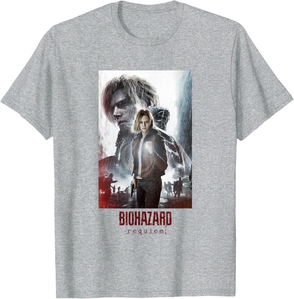 Resident Evil Requiem Leon Grace TShirt Mens Womens Summer Cotton Clothing Fashion Gaming Enthusiast Short Sleeve Tshirt