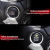 Real Carbon Fiber Push Start Button Cover Fit for Mazda 3 6 CX-5 CX-9 MX-5 Miata, Car Interior Keyless Start Button Decorations Accessories 1 Pack
