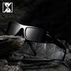 oval thick frame eyewear sports sunglasses with textured [SHEEN KELLY] Women's temples.