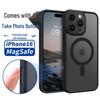 Husă de telefon magnetică mată pentru Apple iPhone 16 Pro, cu decupaje precise și butoane prietenoase cu camera