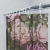 Floral Print Shower Curtain, Pink Purple Roses Hydrangeas Garden Decor Bathroom Liner Waterproof Polyester Fabric Home Decoratio