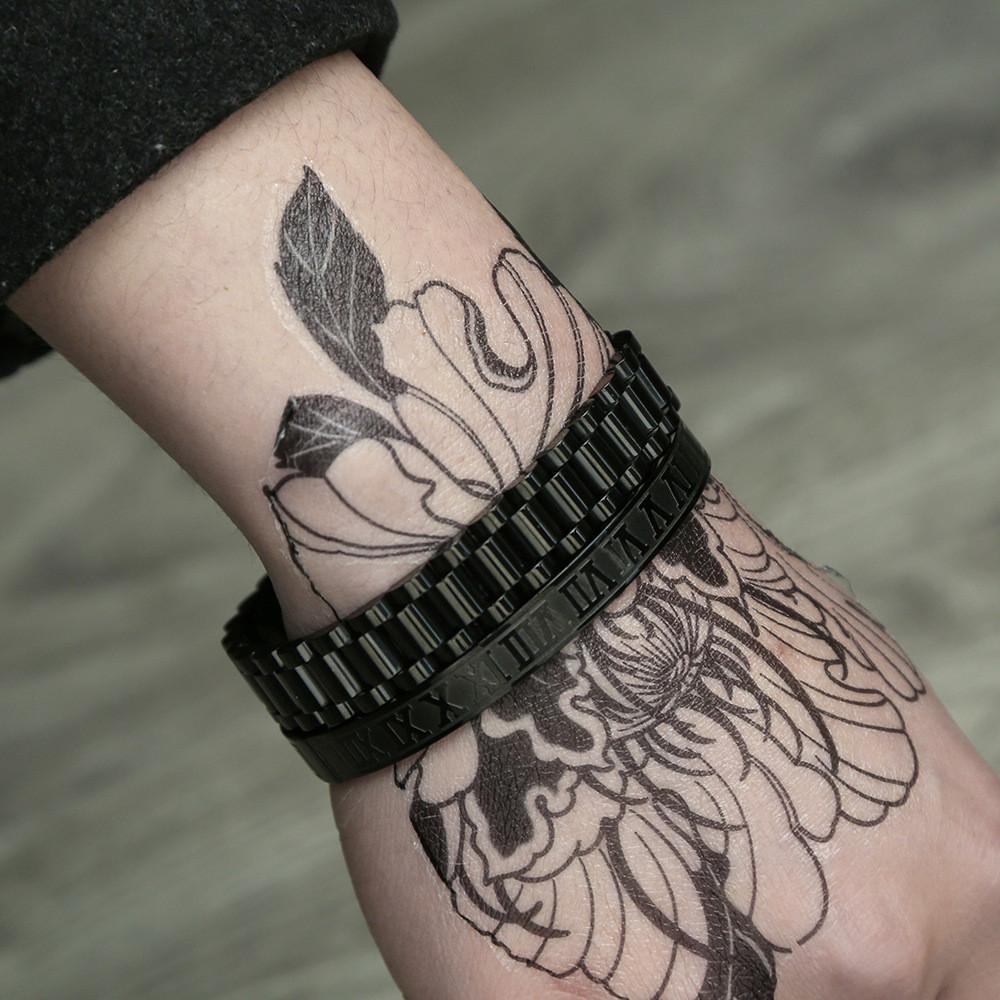 Geometrisches Offenes Armreif aus Titanstahl für Herren und Damen Trendiger Schmuck Geschenk für Reisen