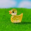 50 Stück Mini-Enten Pailletten Miniatur-Ente Harz Schreibtischdekoration Niedliche Figuren Feengarten Zubehör Heimdeko DIY Puppenhaus