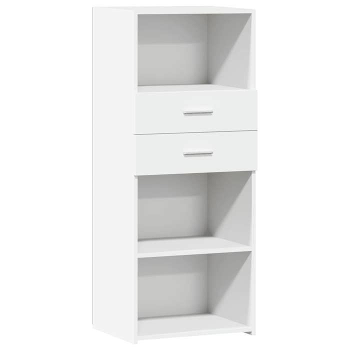 VidaXL Buffet haut blanc 50x42,5x124 cm bois d'ingénierie, buffet, placard, armoire latérale, armoire, armoire de rangement, 846173