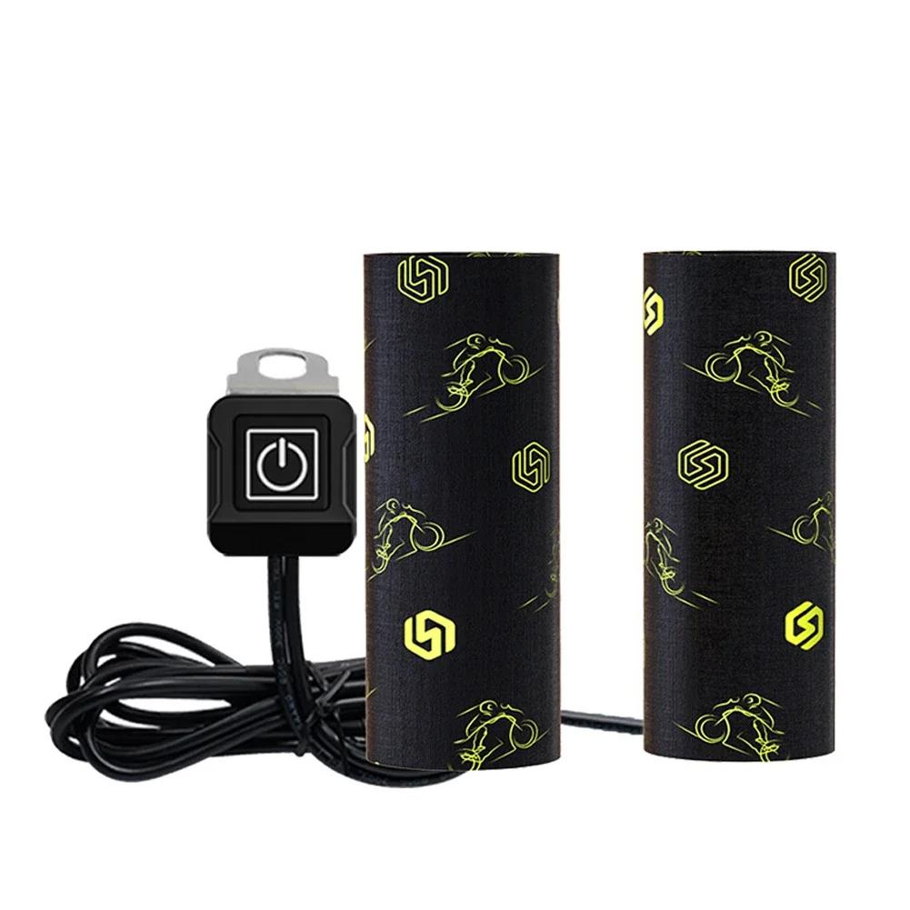 

12 В мотоциклы подогрев ручек снегоход квадроцикл руль обогреватель комплект для снегохода подогрев руля универсальный чёрный