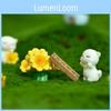 Adorable Resin Sunflower Cat Miniature Charming Cartoon Garden Decor Animal Figurine