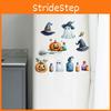 Cute Pumpkin Halloween Ghost And Witch Hat Living Room Home Decor Stickers Wall