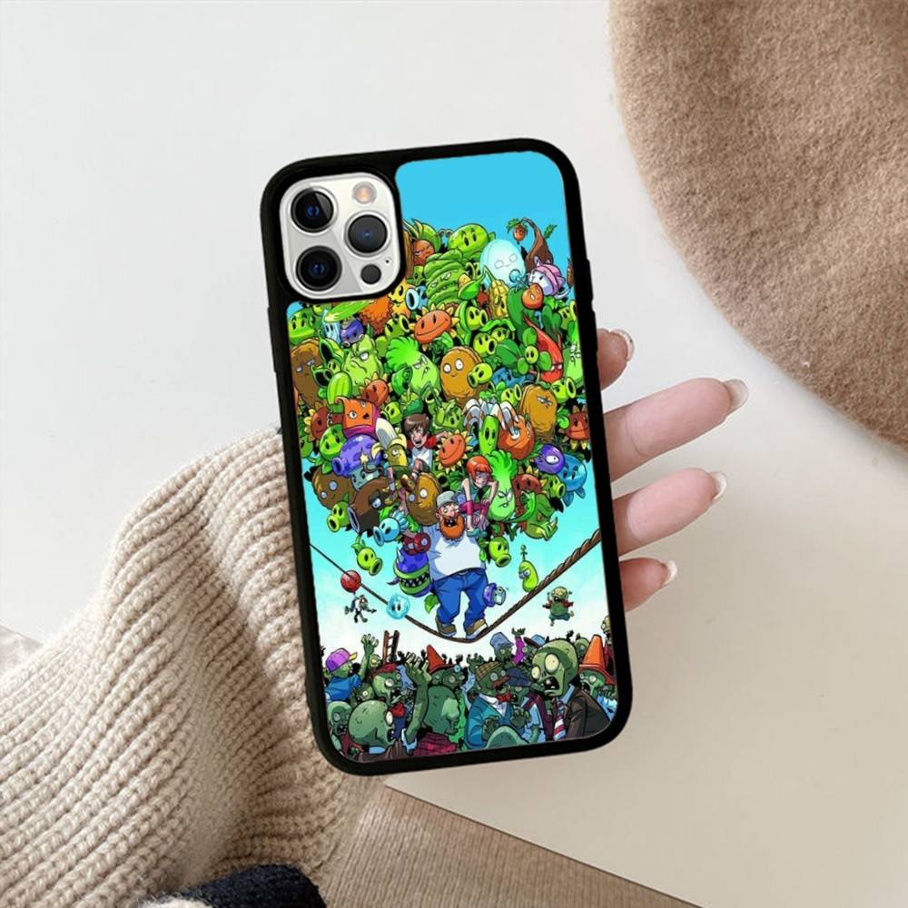 Game P-Plants Z-Zombies For Iphone 17 Air 16 15 14 13 12 11 Pro Max TPU+PC Plus Shockproof Back Phone Cover