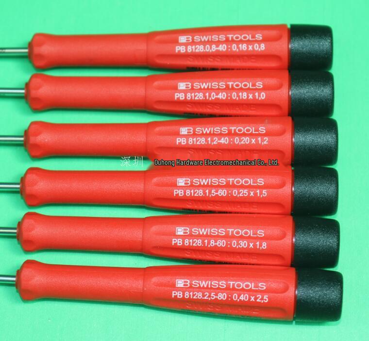 Swiss PB Tools 8128 Flat-head Electronic Screwdriver with Rotating Cap
