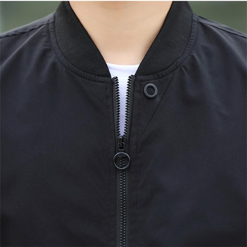 Autumn Bomber Baseball Jacket Men Fashion Slim Fit Coat Streetwear Solid Color Male Outwear Zipper Casual Jackets Tops
