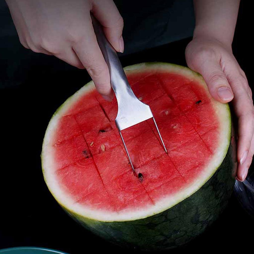 2-in-1 Watermelon Fork Slicers, Watermelon Cutter Summer Fruit Cutting Fork Head Fruit Forks Knife