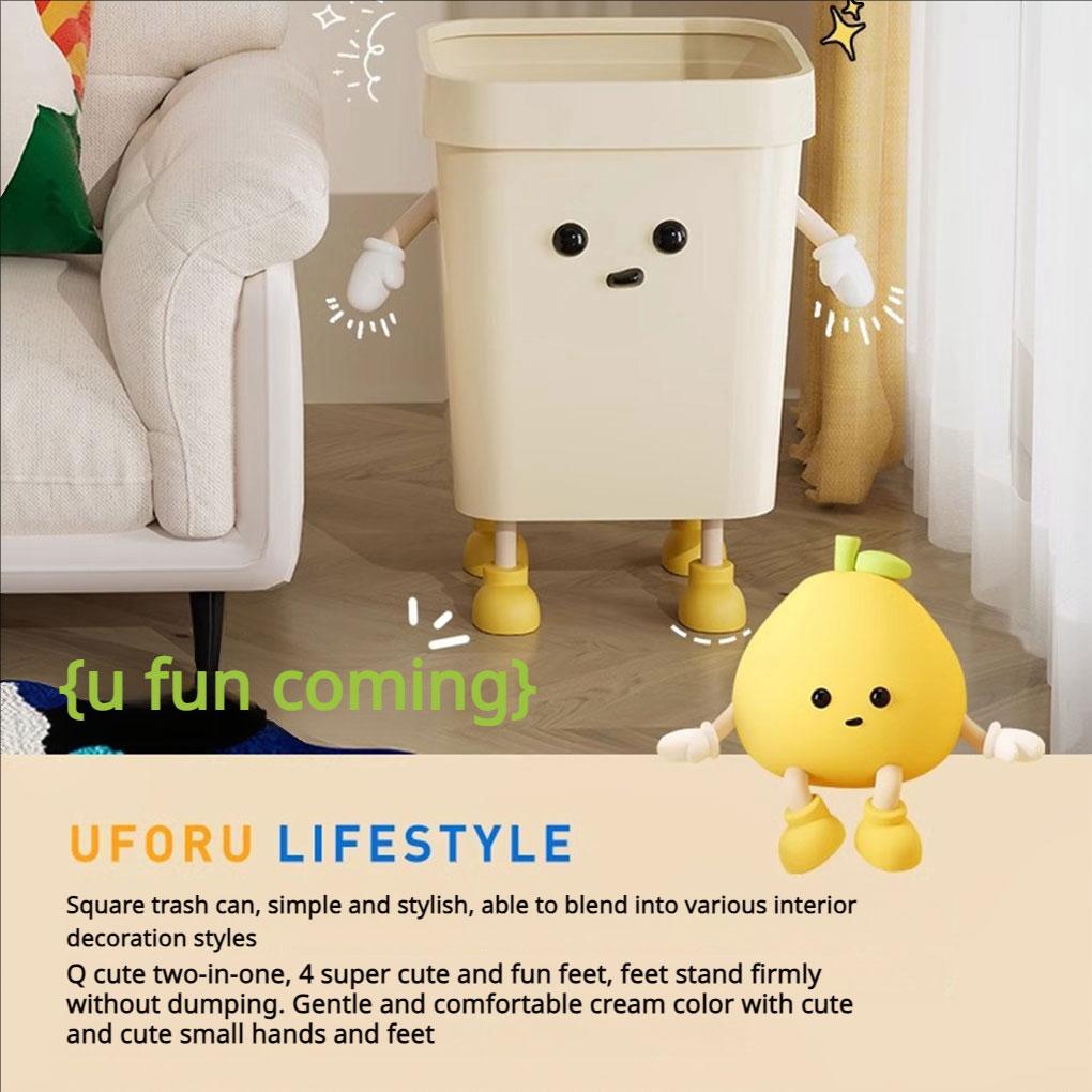 Wastebasket For Bathroom Pressure Ring For Secure Garbage Bag Placement Garbage Bin For Kitchen