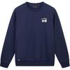 Li-Ning Sweatshirts Unisex Deep Navy Blue Crew Neck Moderate