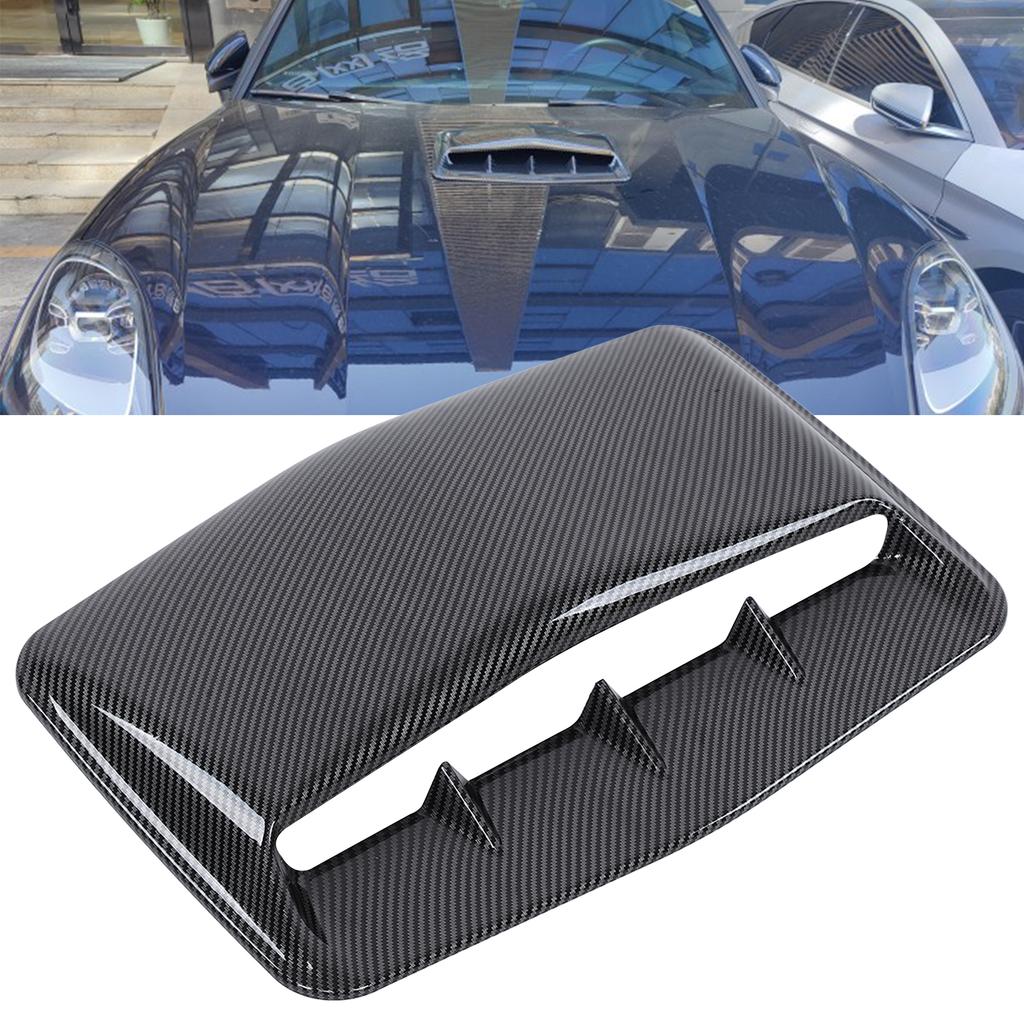 Car Hood Scoop Cowl ABS Vent Decorative Cover with Tape for Automotive Modification
