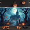 Feiertagsdekoration Mondnacht Halloween-Banner Süßes oder Saures Banner Dunkelblaue Farbe Gruseliges Banner Für Community-Event Themenbezogen