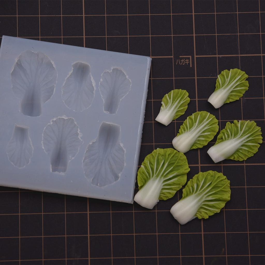 Flexible Silicone Vegetable Cabbage Leaf Mould Suitable for Handcraft Enthusiasts and Creative Projects Supplies