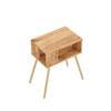 Wooden Leg Nightstand With Decorative Shelves - Atlantic Pine