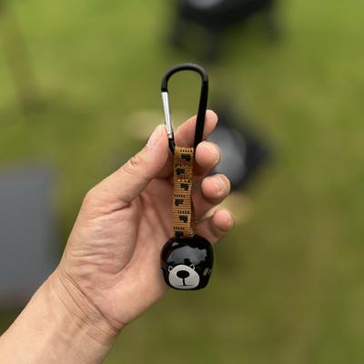 Campeggio Orso Nero Campana Pendente con Moschettone Forte Robusta Esterna Zaino da Escursionismo Cintura da Trekking Appesa Decorazione Campanello a Vento
