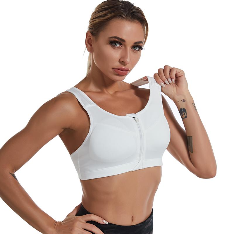 Damen-Sport-BH mit Reißverschluss, stoßfest, Tank-Top, Yoga-Unterwäsche für sportliche Frauen, Übergröße, Bodybuilding, Laufen, Sport-BHs, Dessous