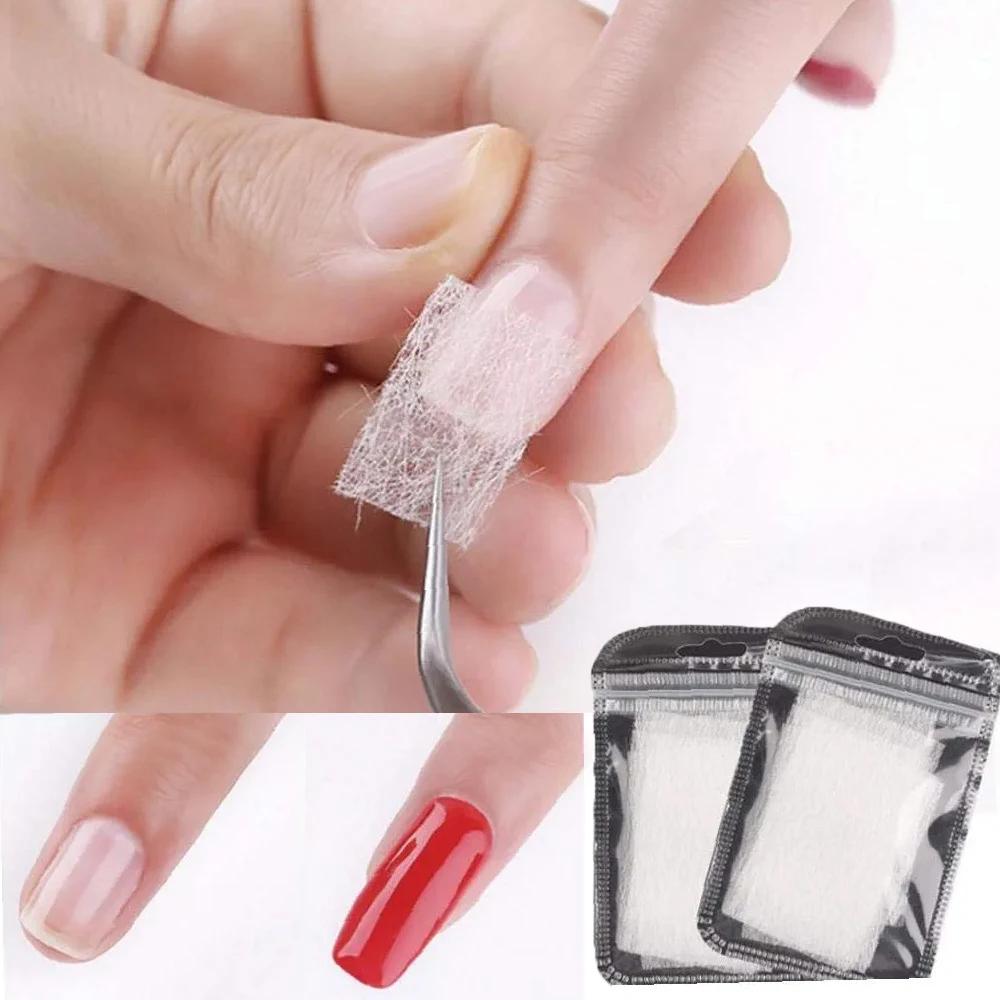 Fiberglass Non-woven Silks 10/20/50Pcs Nail Extension Silk Form Wrap Manicure Building UV Gel French Acrylic Tips Nails Art Tool