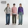 Teenie Weenie Women's Cable Knit Round Neck Sweater