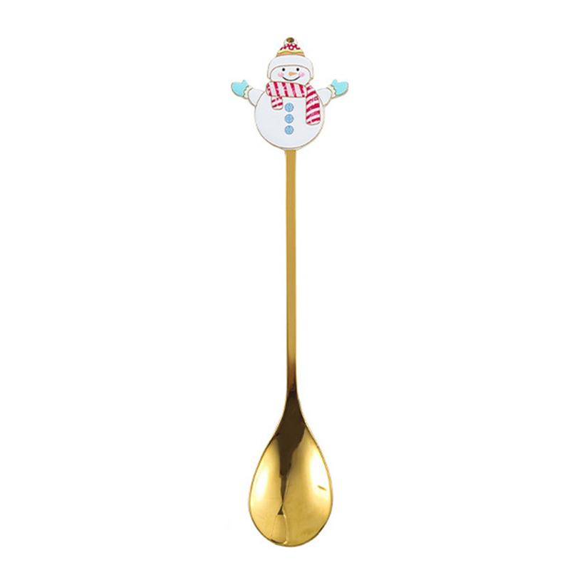 Stainless Steel Spoon Christmas Coffee Spoon Ice Cream Spoon Jam Spoon Dessert Spoon Christmas Gifts Kitchen Accessories