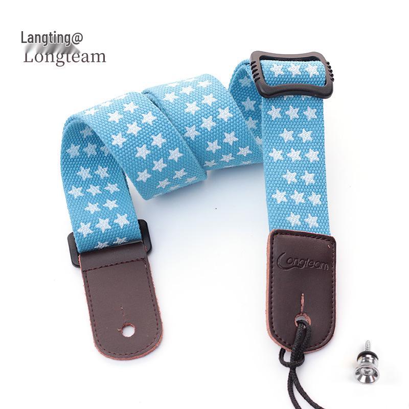

Ukulele Soft Leather Head & Tail Pins Cotton Shoulder Strap & Accessories чорний