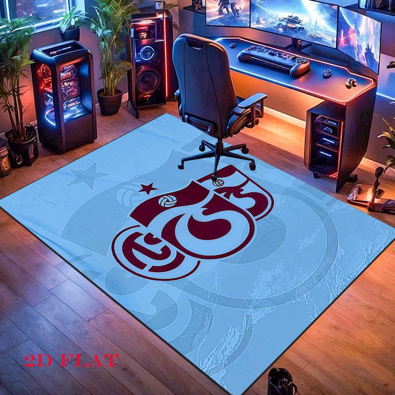 Tappeto con logo Trabzonspor per Soggiorno, Camera da Letto, Decorazione Divano Casa, Tappetino Antiscivolo per Giochi Bambini