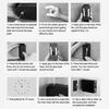 4.2M Wall Mount Retractable Clothesline 180 Degrees Rotatable Folding Invisible