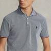 Polo Ralph Lauren SS22 Gestreiftes Detail Logo Bestickt Slim Fit Kurzarm Poloshirt Herren Oberteile Grau MNPOKNI1N821833-410